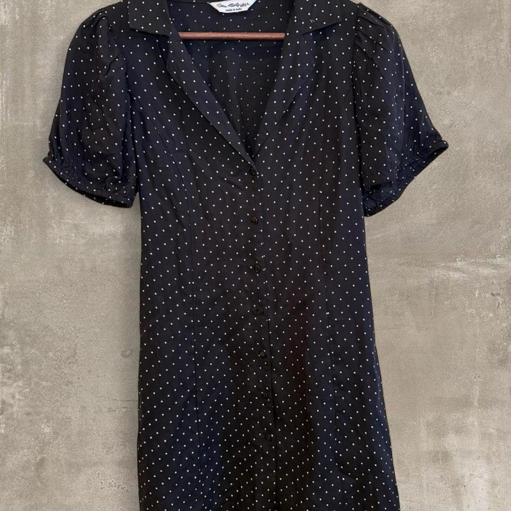 Miss Selfridge Black Polka Dot Mini Dress